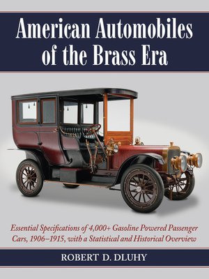 cover image of American Automobiles of the Brass Era
